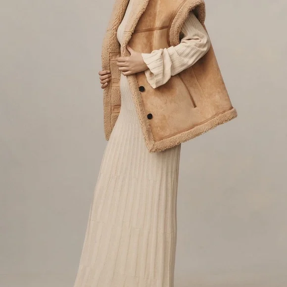 NWT Avec Les filles relaxed Sherpa vests - Picture 3 of 7
